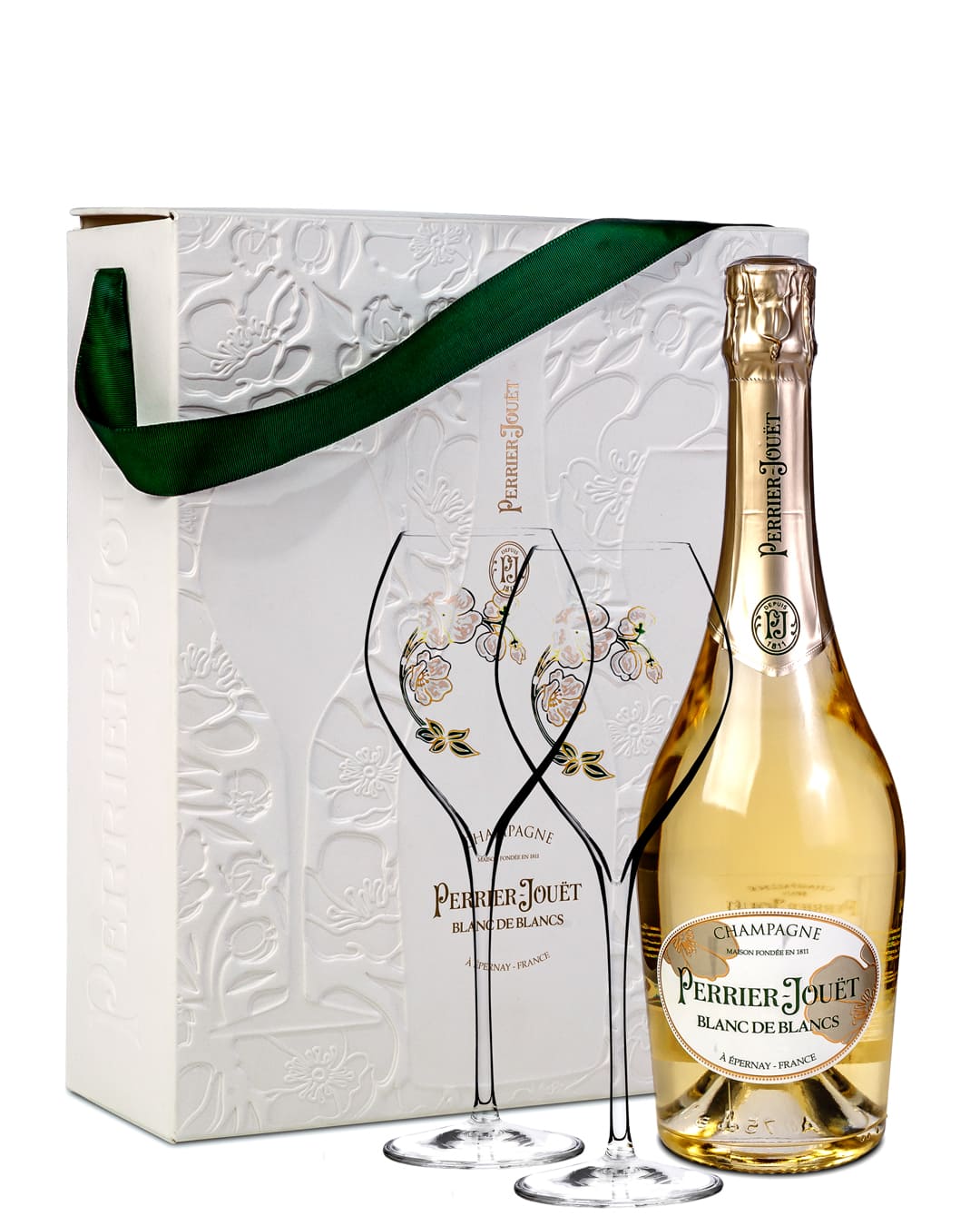 Perrier Jouet Blanc de Blanc GP + Gläser 12% - 0,75 l